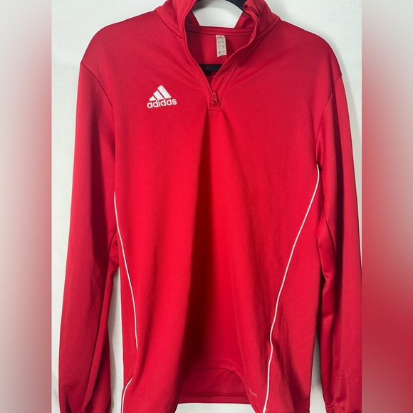 Adidas Quarter Zip Climalite (Power Red/White) - Picture 12 of 12